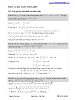 PHẦN 11  bài TOÁN TỔNG hợp