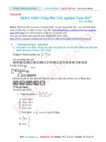 Skill CASIO trắc nghiệm toán 2017