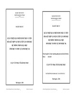 QUÁN TRIỆT QUAN ĐIỂM SINH THÁI VÀ TIẾN HÓA KẾT HỢP VẬN DỤNG TIẾP CẬN SINH HỌC HỆ THỐNG TRONG DẠY HỌC SINH HỌC VI SINH VẬT (SINH HỌC 10)