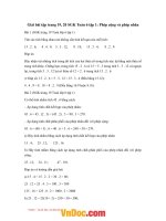 Giải bài tập trang 19, 20 SGK toán 6 tập 1 phép cộng và phép nhân 