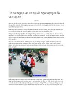 Nghị luận xã hội về hiện tượng đi ẩu – văn lớp 12 