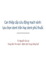 Lựa chọn stent phủ thuốc hay không phủ thuốc