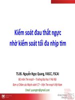 Kiểm soát đau thắt ngực nhờ kiểm soát tối đa nhịp tim