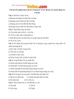 Câu hỏi trắc nghiệm địa lý lớp 10 chương II vũ trụ  hệ quả các chuyển động của trái đất 