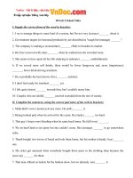 Bài tập tiếng anh lớp 10 unit 2 school talks 