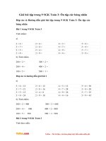 Giải bài tập trang 9 SGK Toán 3: Ôn tập các bảng nhân