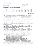 10 đề 1 tiết lý 10 cb 