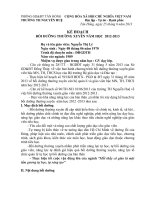 Kế hoạch bồi dưỡng thường xuyên