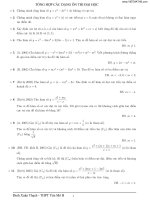 CÁC DẠNG bài tập TRONG các đề THI đại học các năm 