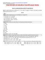 TÓM tắt một số vấn đề lý THUYẾT QUAN TRỌNG môn hóa học