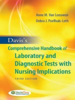 Daviss comprehensive handbook of laboratory and diagnostic tests with nursing implications 3e 2009 