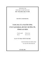 Tang ma của người Cống ở xã Nậm Khao, huyện Mường Tè, tỉnh Lai Châu