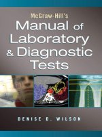 McGraw hills manual of laboratory and diagnostic tests 2008 