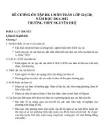 Đề cương ôn tập mon toán lớp 12  (1) 