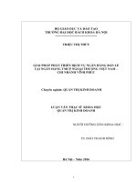 Giải pháp phát triển dịch vụ ngân hàng bán lẻ tại ngân hàng TMCP ngoại thương việt nam chi nhánh vĩnh phúc 