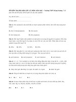 Đề kiểm tra đầu năm lớp 12 môn hóa học – trường THPT hùng vương 