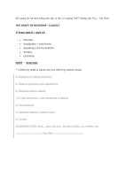 Đề cương ôn hè môn tiếng anh lớp 11 lên 12 trường THPT hoàng văn thụ – tây ninh 