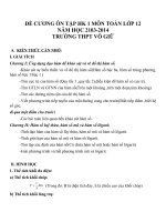 Đề cương ôn tập mon toán lớp 12  (2) 