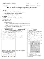 Giáo án tin học lớp 8 tuan 32 tiết 64 (thiet ke trang in tao header and footer) 