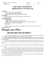 Giáo án tin học lớp 8 tuan 21 tiết 42 (bai TH 6 dinh dang van ban) (tt) 