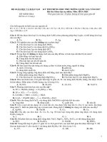 đề thi môn hóa thpt quốc gia 2017