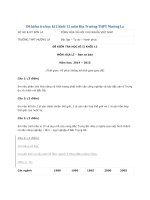 Đề kiểm tra học kì 2 khối 12 môn địa trường THPT mường la 