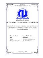 BÁO CÁO NGHIÊN CỨU KHOA HỌC: PHÁT TRIỂN KỸ NĂNG XIN VIỆC CHO SINH VIÊN NĂM CUỐI  HỆ CHÍNH QUY TẠI TRƯỜNG ĐẠI HỌC NỘI VỤ HÀ NỘI