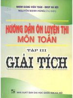hướng dẫn ôn luyện thi môn toán tập 3 giai tich nxb dai hoc quoc gia 2003