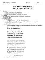 Giáo án tin học lớp 8 tuan 22 tiết 44 (bai TH 6 dinh dang van ban) (tt) 