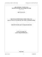 Một số giải pháp hoàn thiện công tác quản lý dự án tại huyện yên thủy, tỉnh hòa bình 