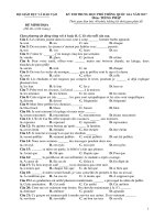 đề minh họa thi THPT QG môn tiếng pháp 2017