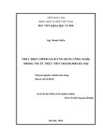 Thực hiện chính sách ứng dụng công nghệ thông tin từ thực tiễn thành phố hà nội 