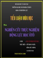 Thuyết minh nghiên cứu thực nghiệm động lực học ô tô (kèm thuyết minh bản vẽ)