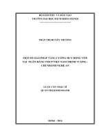 Một số giải pháp tăng cường huy động vốn tại ngân hàng TMCP việt nam thịnh vượng   chi nhánh nghệ an 