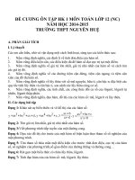 Đề cương ôn tập mon toán lớp 12  (23) 