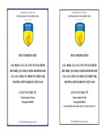 Tác động của các yếu tố tài chính đến hiệu quả hoạt động kinh doanh của các công ty niêm yết trên thị trường chứng khoán Việt Nam