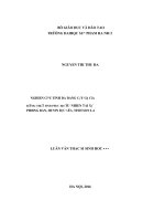 Nghiên cứu tính đa dạng cây gỗ của rừng thứ sinh phục hồi tự nhiên tại xã phiêng ban, huyện bắc yên, tỉnh sơn la 