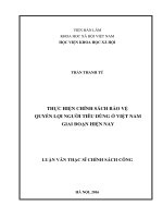 Thực hiện chính sách bảo vệ quyền lợi người tiêu dùng ở Việt Nam giai đoạn hiện nayranthanhtu