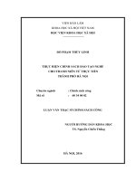 Thực hiện chính sách đào tạo nghề cho thanh niên từ thực tiễn thành phố hà nội 