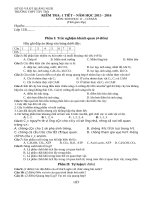 Kiem tra 1 tiet HK1 co ban  môn Sinh học