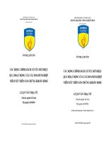 Tác động chính sách cổ tức đến hiệu quả hoạt động của các doanh nghiệp niêm yết trên sàn chứng khoán Hose