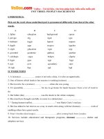 Bài tập tiếng Anh lớp 10 Unit 3