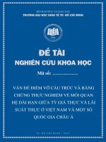 VẤN ĐỀ ĐIỂM VỠ CẤU TRÚC VÀ BẰNG CHỨNG THỰC NGHIỆM VỀ MỐI QUAN HỆ DÀI HẠN GIỮA TỶ GIÁ THỰC VÀ LÃI SUẤT THỰC Ở VIỆT NAM VÀ MỘT SỐ QUỐC GIA CHÂU Á
