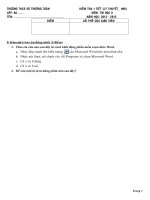 De kiem tra 1 tiet tin học lớp 8 (ly thuyet HKII) 