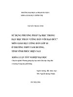 Sử dụng phương pháp tự học trong dạy học phần công dân với đạo đức môn giáo dục công dân lớp 10 ở trường THPT tam dương, tỉnh vĩnh phúc hiện nay 