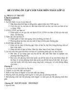 Đề cương ôn tập mon toán lớp 12  (30) 