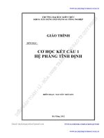Giáo trình cơ học kết cấu 1 hệ phẳng tĩnh định