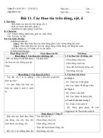 Giáo án tin học lớp 8 tuan 27 tiết 54 (các thao tac tren dong cot o) 