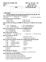 Đề kiểm tra 1 tiet môn tin học lớp 8 (lan 1 HKI) 