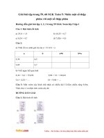 Giải bài tập trang 59, 60 SGK Toán 5: Nhân một số thập phân với một số thập phân